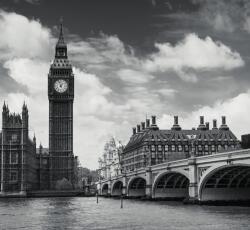 Dovido Fotótapéta Big Ben Londonban fekete fehérben - 294x270