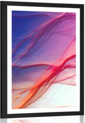 Dovido Poszter paszportuval absztrakt hullámok tele színekkel - 40x60 black