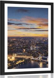 Dovido Poszter paszpartuval légi felvétel a Tower Bridge-ről. - 30x45 white
