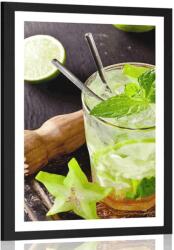 Dovido Poszter paszportuval finom Mojito - 30x45 black