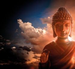 Dovido Öntapadó tapéta Buddha a felhők között - 294x270