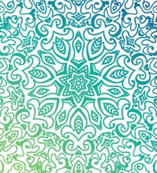 Dovido Tapéta kékeszöld Mandala - 245x270