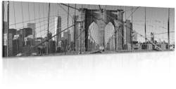 Dovido Kék Manhattan híd New Yorkban fekete fehérben - 120x40