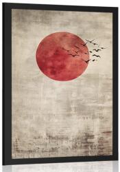 Dovido Poszter japandi piros hold. - 20x30 white