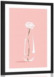 Dovido Poszter paszportuval minimalista virág - 40x60 silver