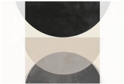 Dovido Öntapadó tapéta fekete-fehér geometrikus félkörök - 245x270