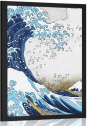 Dovido Poszter reprodukció A nagy hullám Kanagawánál - Katsushika Hokusai - 30x45 white