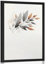 Dovido Poszter minimalista ág levelekkel. - 20x30 white