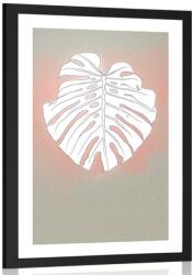 Dovido Poszter paszportuval monster virág vonalai - 30x45 black