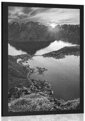 Dovido Poszter csodás hegyi panoráma fekete fehérben - 40x60 white