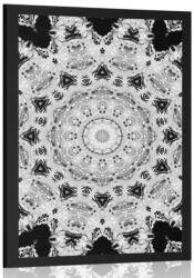 Dovido Poszter érdekes mandala fekete fehérben - 40x60 silver