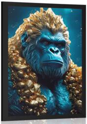 Dovido Poszter kék-arany gorilla - 40x60 no frame