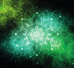 Dovido Tapéta Mandala Mandala galaktikus háttérrel zöld árnyalatban - 294x270