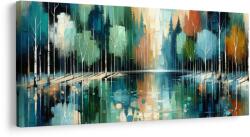 Dovido Kép őszi fák a víz mellett - 120x60