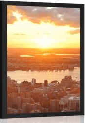 Dovido Poszter naplemente New York felett - 20x30 white