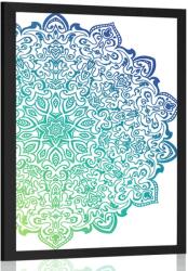 Dovido Poszter kékes zöld Mandala - 60x90 black