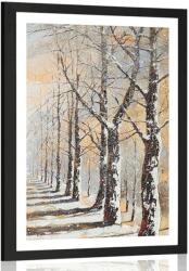 Dovido Poszter paszportuval a fák téli sugárútja - 40x60 no frame