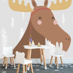 Dovido Tapéta aranyos rénszarvas indián tollakkal - 392x264