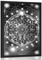 Dovido Poszter varázslatos Mandala fekete fehérben - 30x45 silver