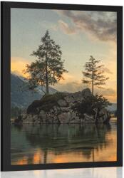 Dovido Poszter hegyi táj a tónál - 60x90 black