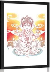 Dovido Poszter paszportuval Hindu Ganesha - 30x45 white