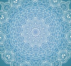 Dovido Öntapadó tapéta meditáció Mandala kék alapon - 294x270