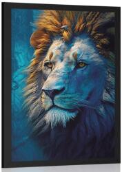 Dovido Poszter kék-arany oroszlán. - 40x60 no frame