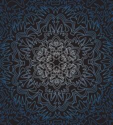 Dovido Öntapadó tapéta díszítő Mandala fekete alapon - 245x270