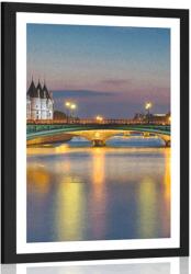 Dovido Poszter paszpartuval: Éjszakai Párizs - 20x30 no frame