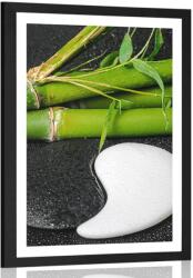 Dovido Poszter paszportuval kövek Yin és Yang formájában - 20x30 white
