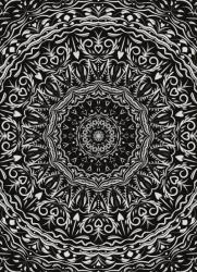 Dovido Tapéta Mandala vintage stílusban fekete fehérben - 196x270