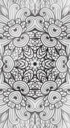 Dovido Tapéta etnikus Mandala fekete fehérben - 147x270