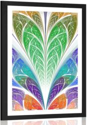 Dovido Poszter paszpartuval színes üveg absztrakció. - 20x30 silver
