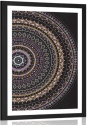 Dovido Poszter paszportuval Mandala nap mintával lila árnyalatban - 40x60 silver