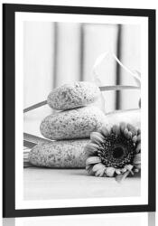 Dovido Poszter paszportuval wellness csendélet fekete fehérben - 30x45 black