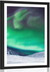 Dovido Poszter paszportuval aurora borealis az égen - 40x60 white
