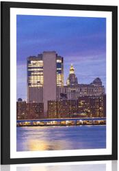 Dovido Poszter paszpartuval éjszakai Brooklyn. - 60x90 white