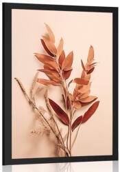 Dovido Poszter Peach Fuzz levelekkel - 40x60 black