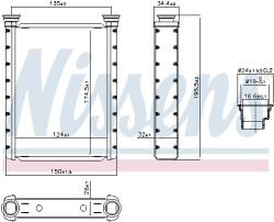 NISSENS Schimbător de căldură, încălzire habitaclu NISSENS 707413 (707413) - automobilus
