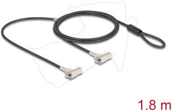 Navilock Duális laptop biztonsági kábel kulcsos zárral két Kensington csatlakozóhoz 3 x 7 mm méretű (4043619209347)