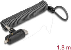 Navilock Laptop biztonsági tekercselt kábel A-típusú USB csatlakozókhoz kulcsos zárral (4043619209170)