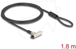 Navilock Laptop biztonsági kábel kulcsos zárral Kensington csatlakozókhoz 3 x 7 mm vagy Nano csatlakozási felülethez 2, 5 x 6 mm - vékony (4043619209316)
