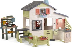 Smoby Căsuță pentru Prieteni cu blat de lucru la măsuța Friends House Life Smoby extensibilă cu filtru UV (SM810300-AD) Casuta pentru copii