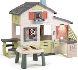Smoby Căsuță pentru prieteni cu masă pentru apă și nisip Friends House Life Smoby extensibilă cu filtru UV (SM810300-AF) Casuta pentru copii