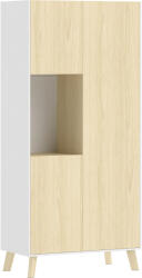 HOMCOM Dulap de bucătărie 170 cm, dulap modern cu compartiment deschis, polițe reglabile, aspect lemn natural | Aosom Romania (83A-491V90ND)