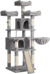 Feandrea Játszókészlet macskáknak Nancy Homestore, Nancy' s XL macskakaparóoszlop, Plus, 55 x 55 x 172 cm, szürke