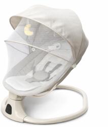 Kidizi Leagan electric bebelusi 0-12 luni Kidizi Velara bej, spatar reglabil, salteluta si pernuta detasabile, dimensiune generoasa, melodii si sunete, telecomanda, Bluetooth, alimentare priza si baterii (59 Balansoar bebelusi