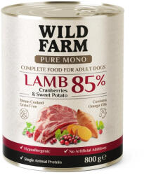  Wild Farm WILD FARM PURE MONO Bárány Áfonya és Édesburgonya 800g monoprotein kutyatáp