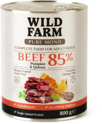  Wild Farm WILD FARM PURE MONO Beef Pumpkin and Quinoa 800 g - egyfehérjés kutyaeledel