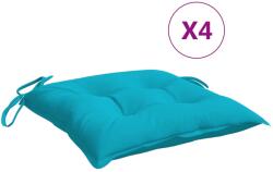 vidaXL 4 db türkiz szövet székpárna 40x40x7 cm 1.5 kg (361505)